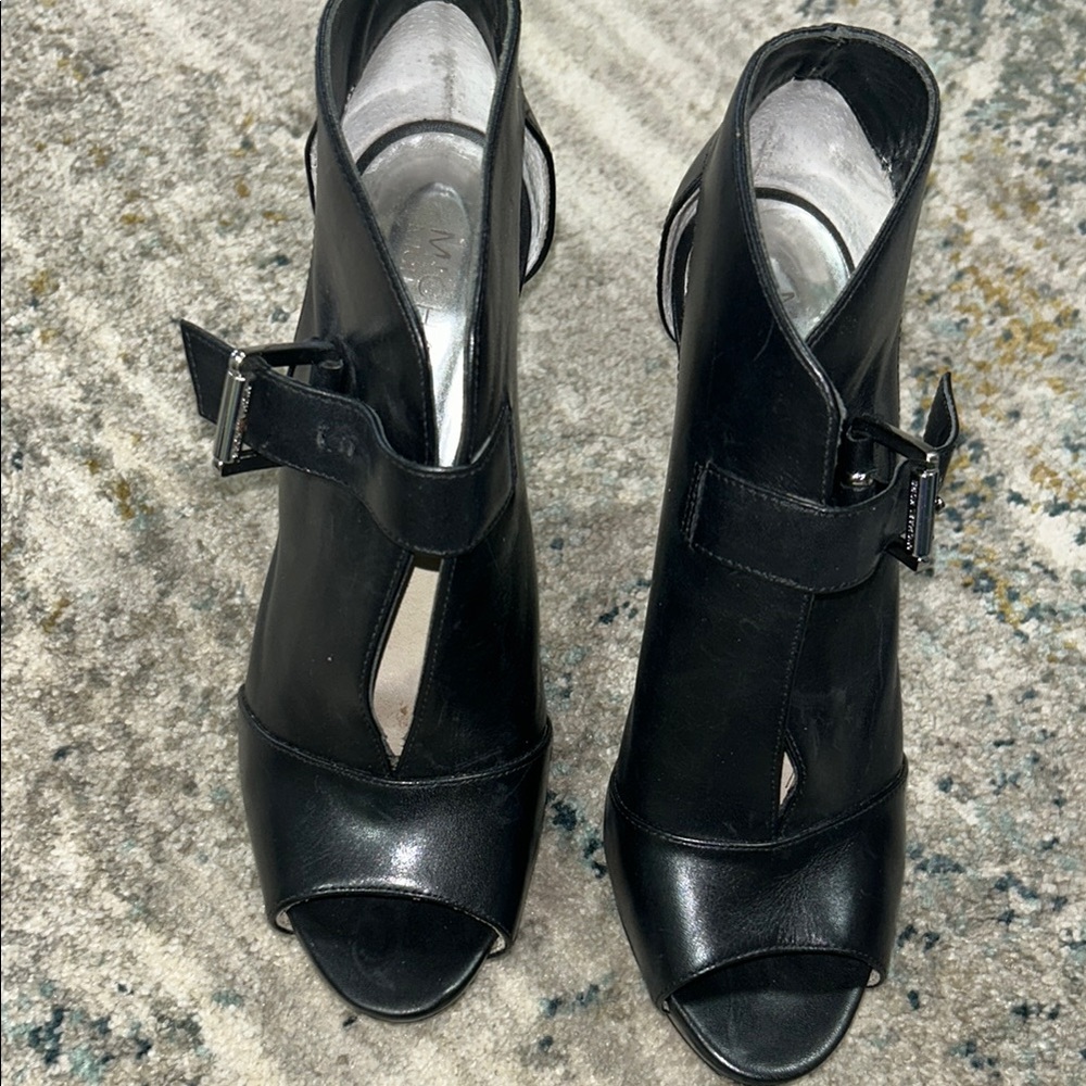 Michael Kors Black Women's Peep-Toe Heels